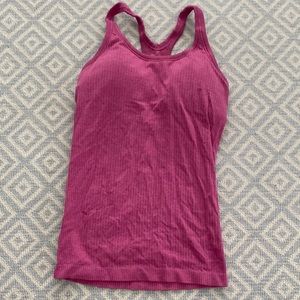 Pink Lululemon tank top size 2